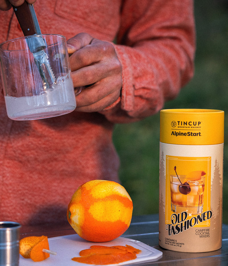 Making a Cocktail with TINCUP® x Alpine Start Old Fashioned Instant Cocktail Mixer