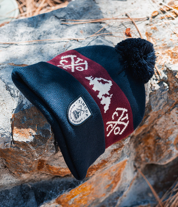 TINCUP x TGR Striped Pom Beanie