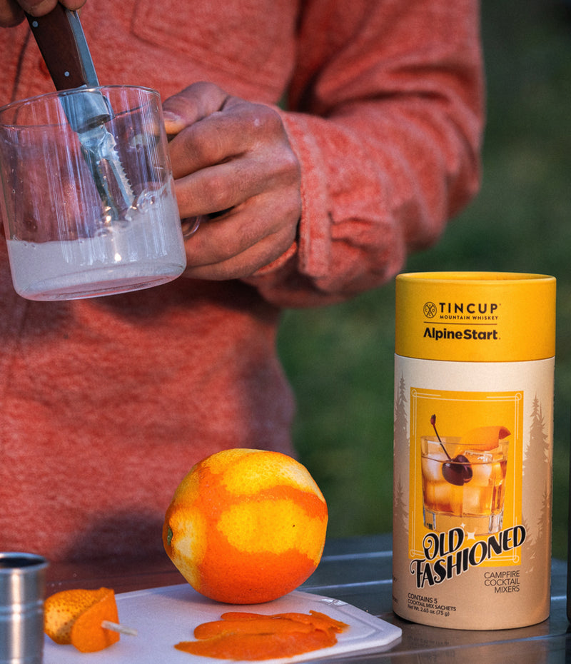 TINCUP® x Alpine Start Old Fashioned Instant Cocktail Mixer.