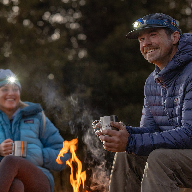 TINCUP Carabiner Mug by the fire